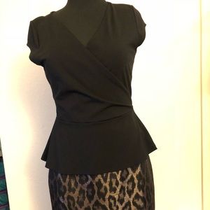 Ann Taylor wrap peplum top
